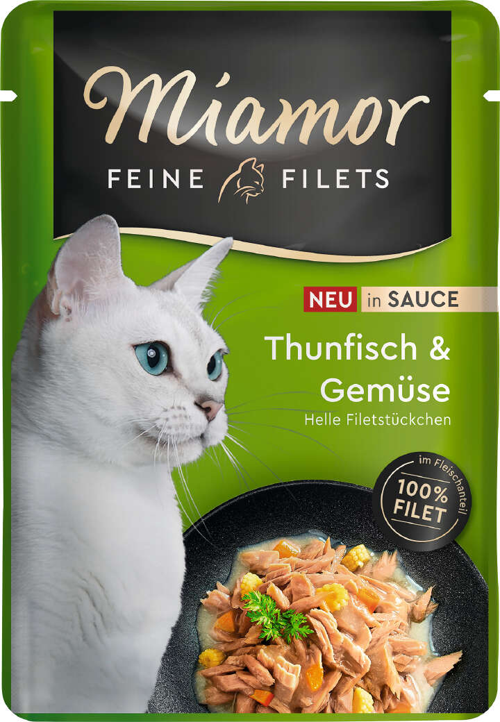 Miamor Katzen-Nassfutter Feine Filets in Sauce Thunfisch & Gemüse